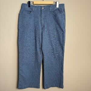 FDJ French Dressing Jeanswear Women's Chino Micro Check Pants Blue‎ 14 Cropped